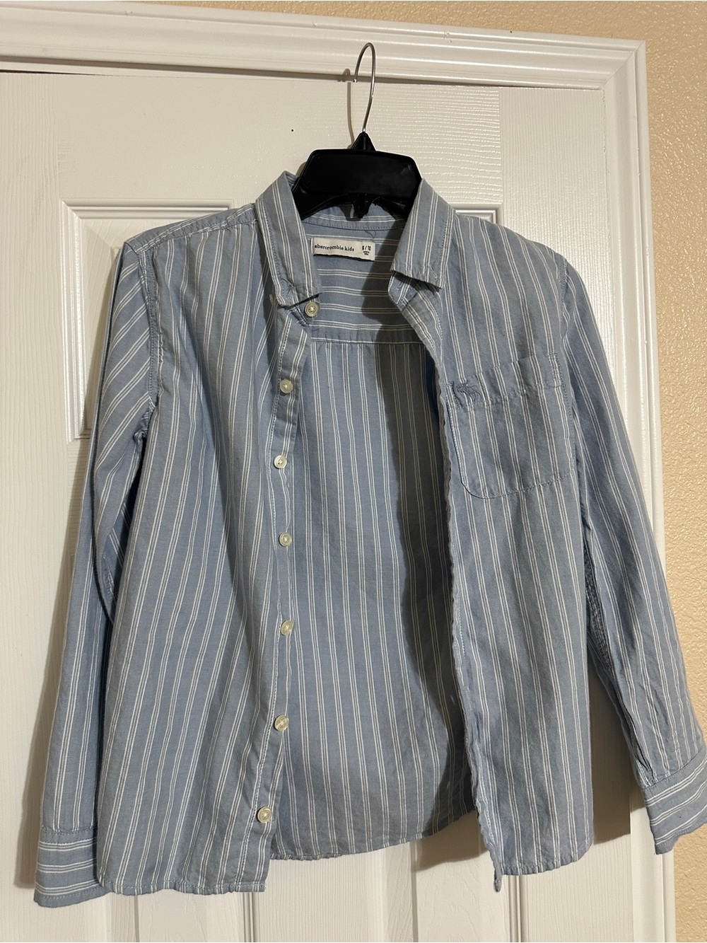 Kids Light Blue Striped Button-Down Shirt
